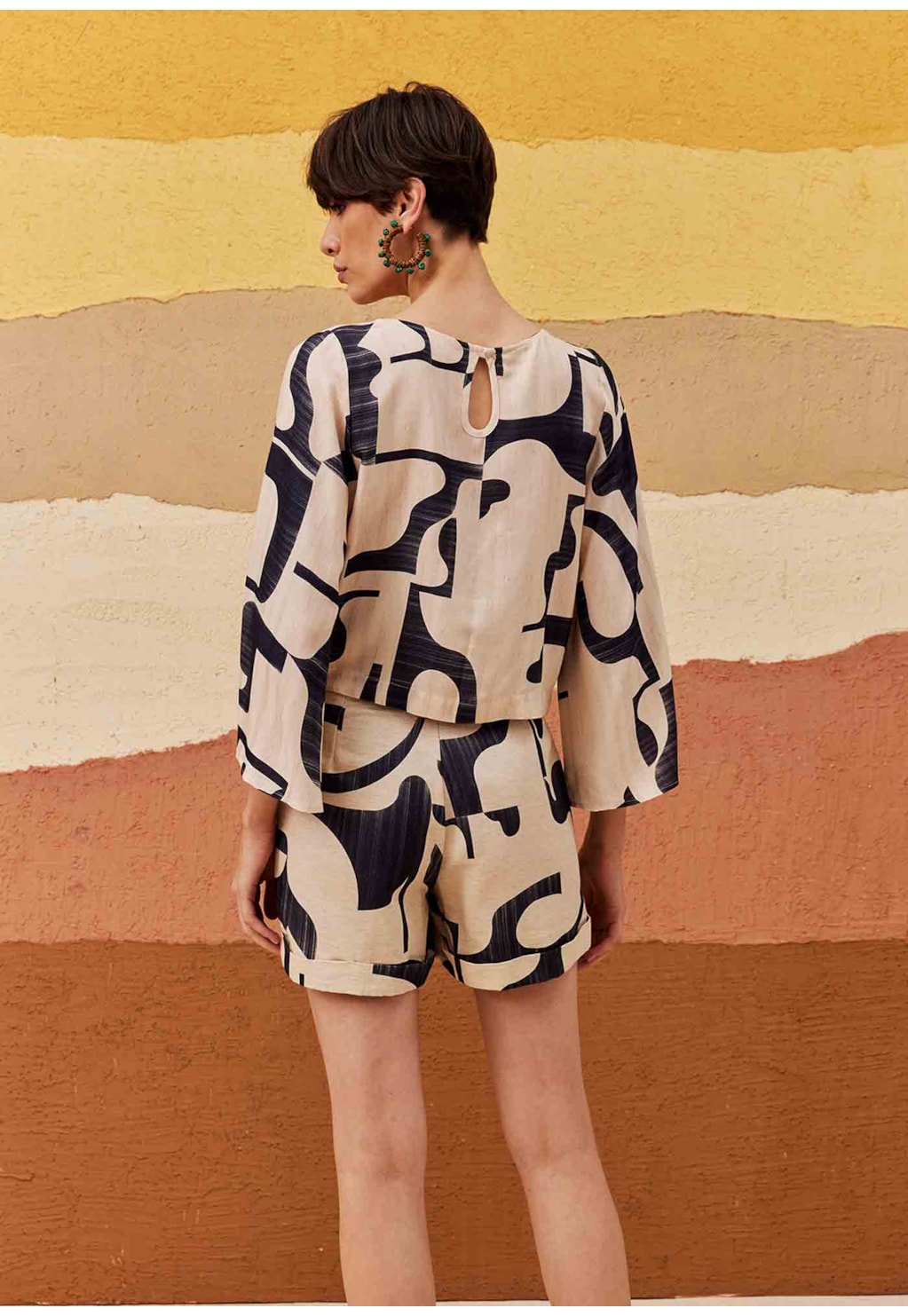 Blusa Quadradinha Estampada Puente Del Inca