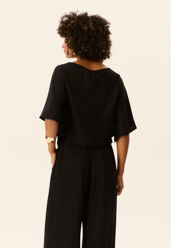 Blusa Quadradinha Manga Kimono Vista Traseira
