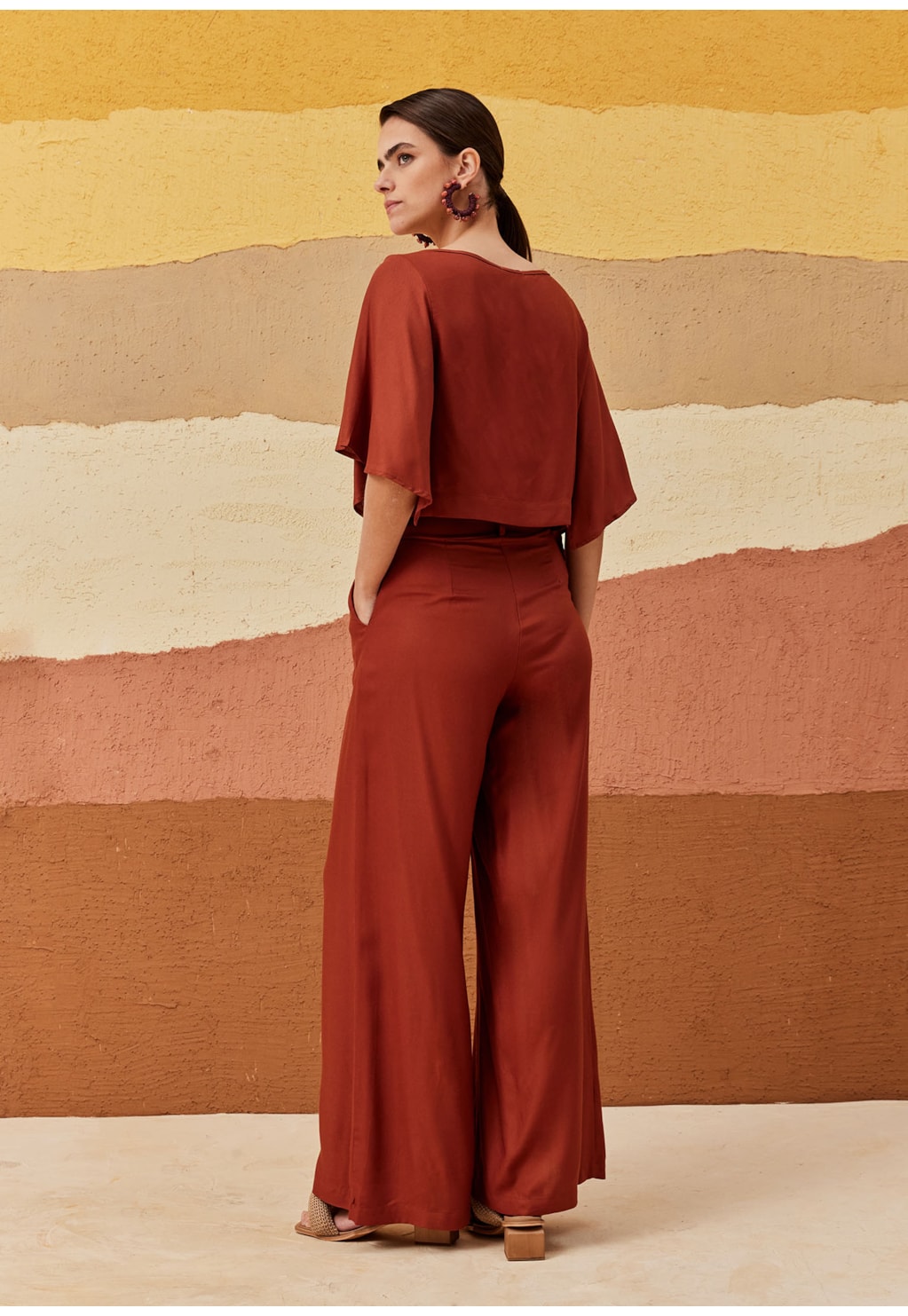 Blusa Quadradinha Manga Kimono