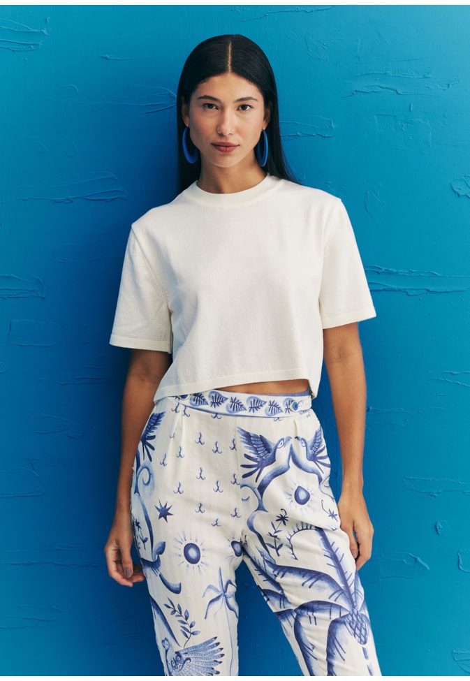 Blusa Quadradinha Tricot