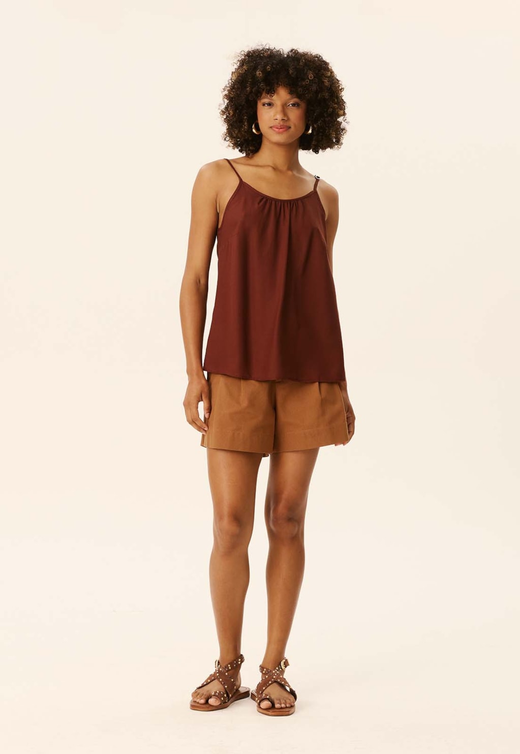 Blusa Regata Detalhe Franzido