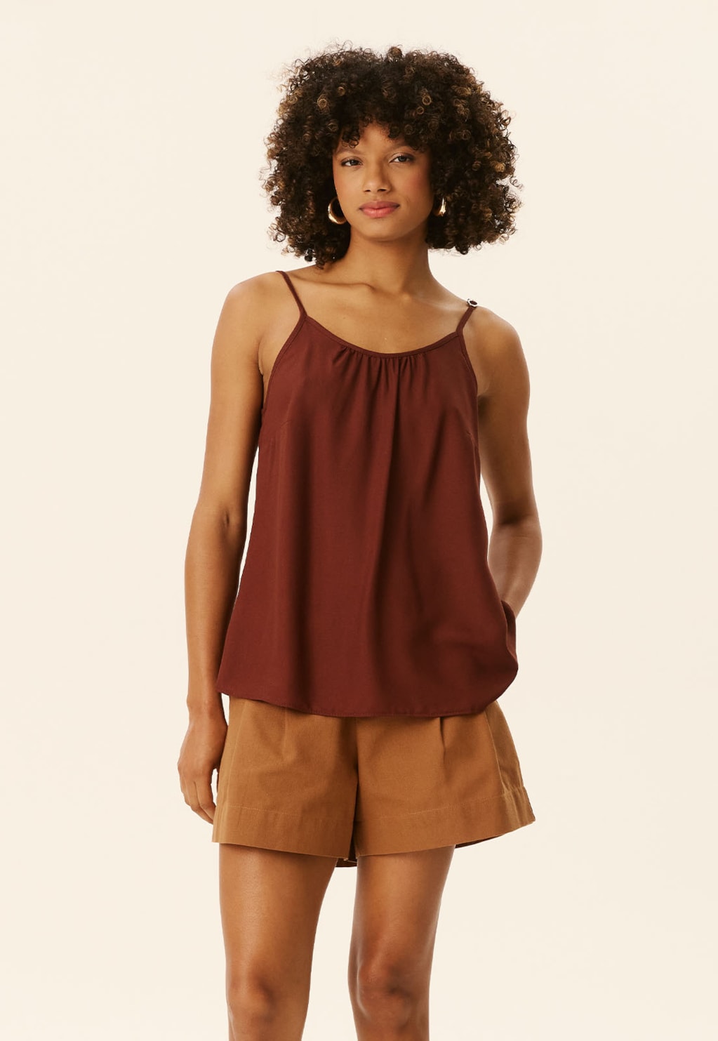 Blusa Regata Detalhe Franzido