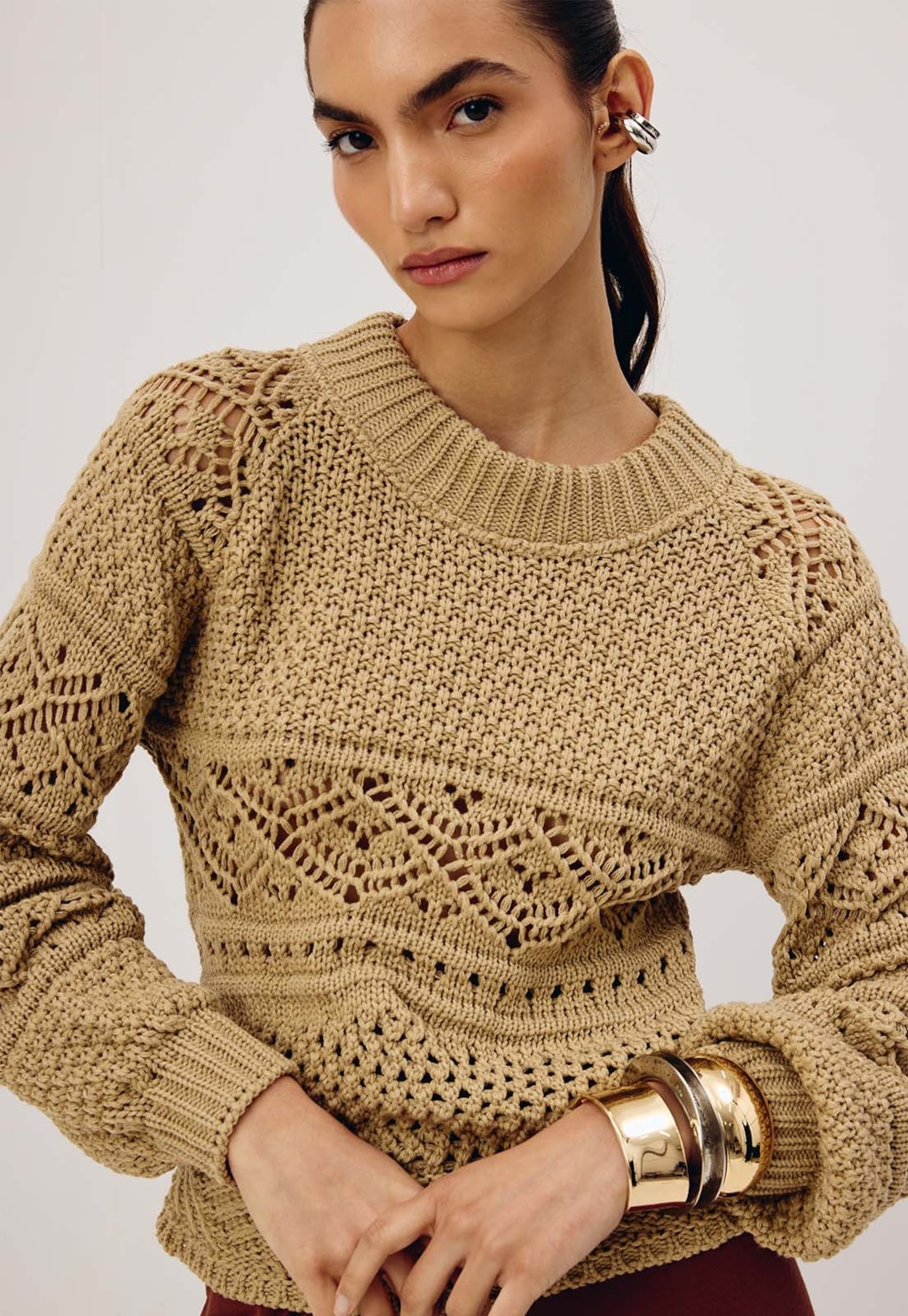 Blusa Rendada Tricot