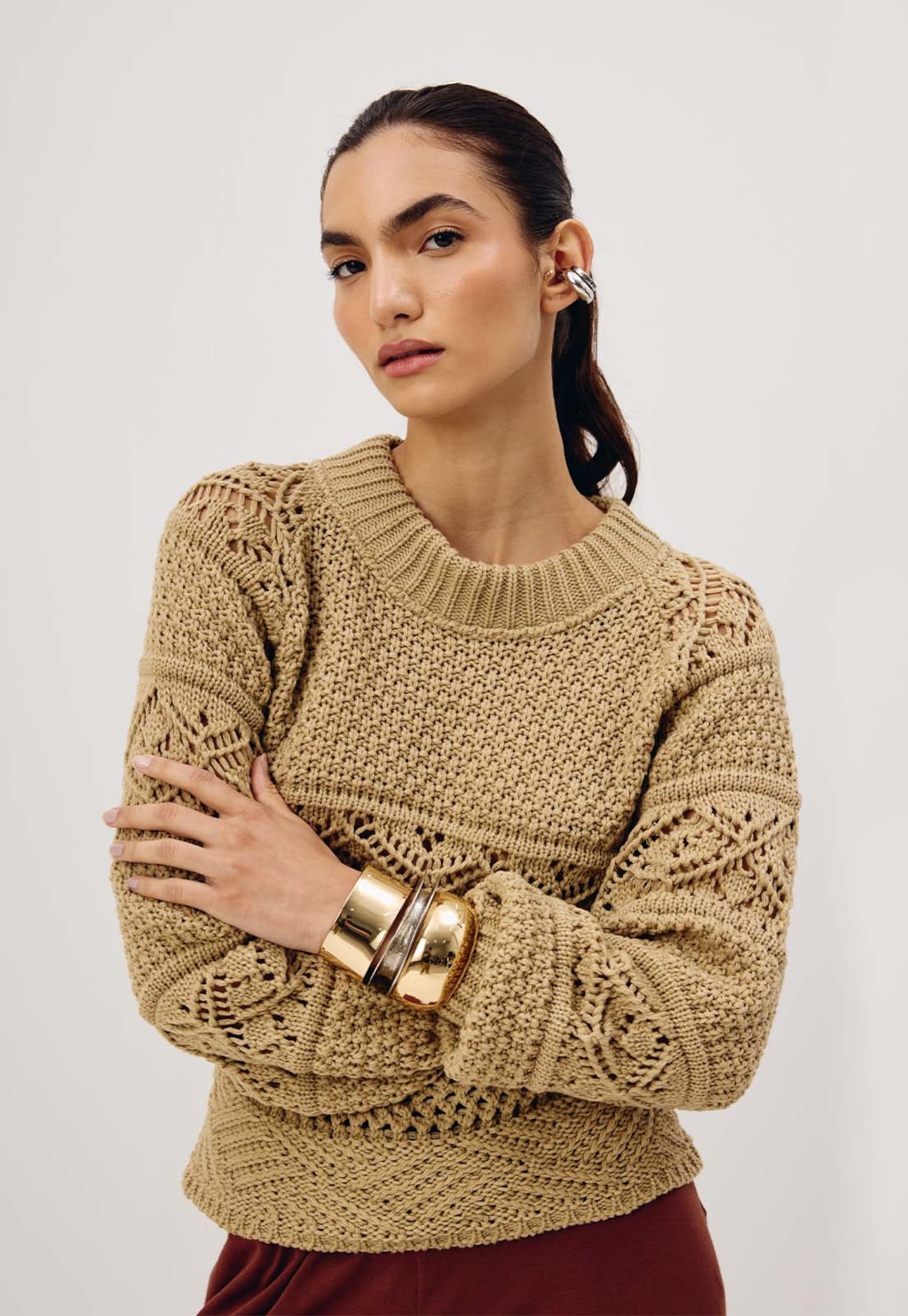 Blusa Rendada Tricot