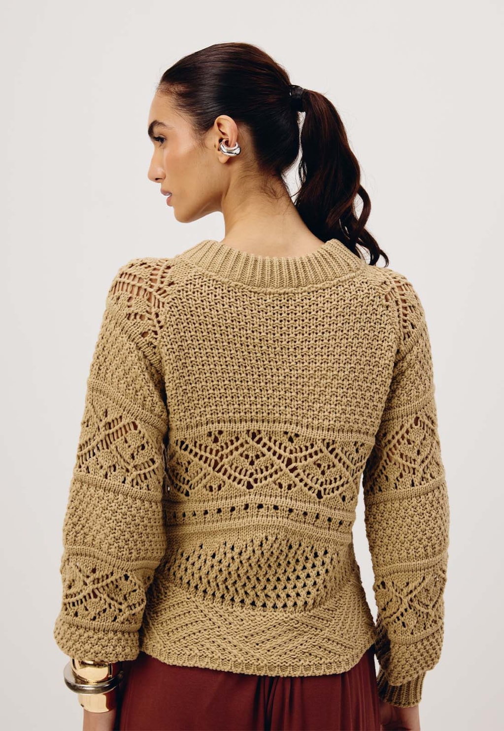 Blusa Rendada Tricot