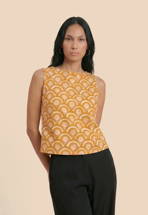 Blusa Sarja Estampada El Sol Vista Frontal