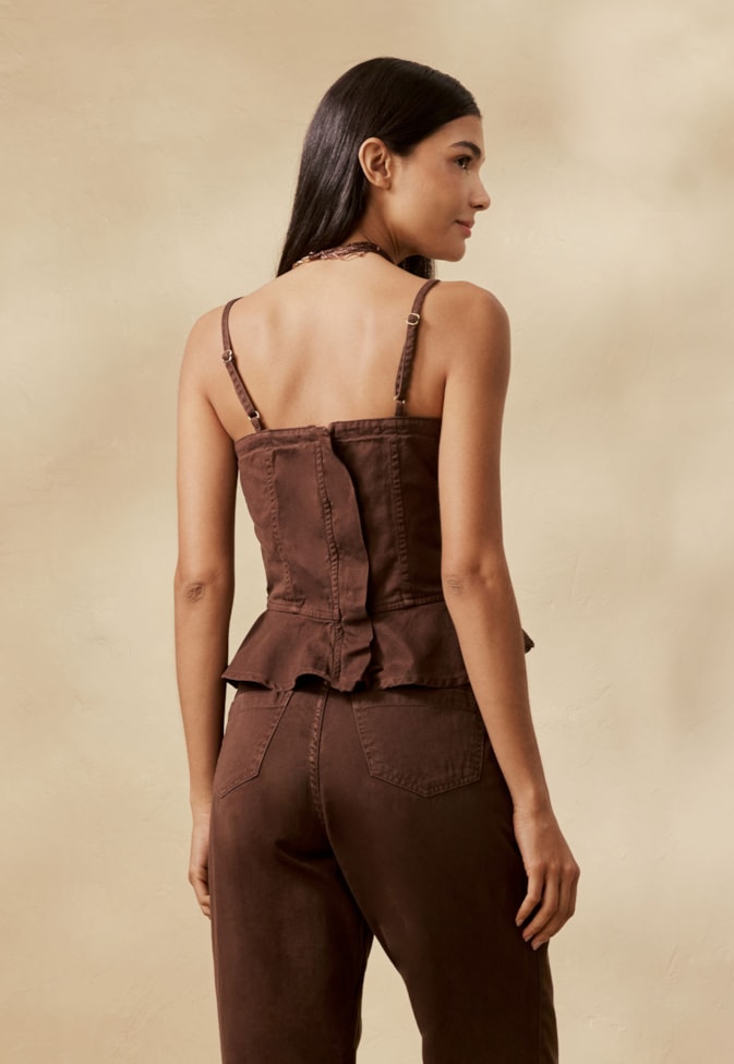 Blusa Sarja Peplum