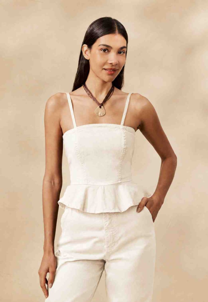 Blusa Sarja Peplum