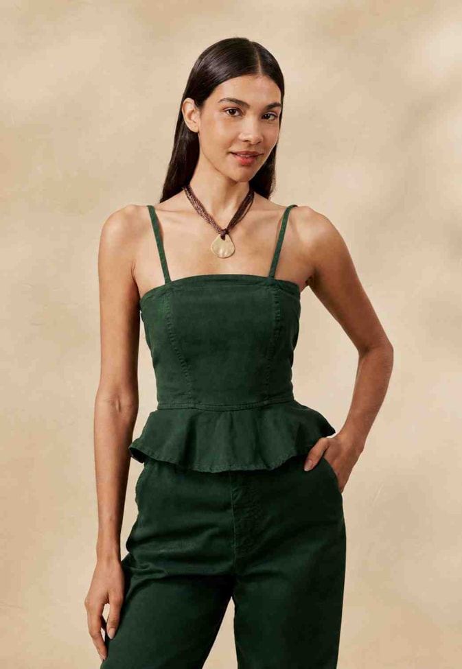 Blusa Sarja Peplum