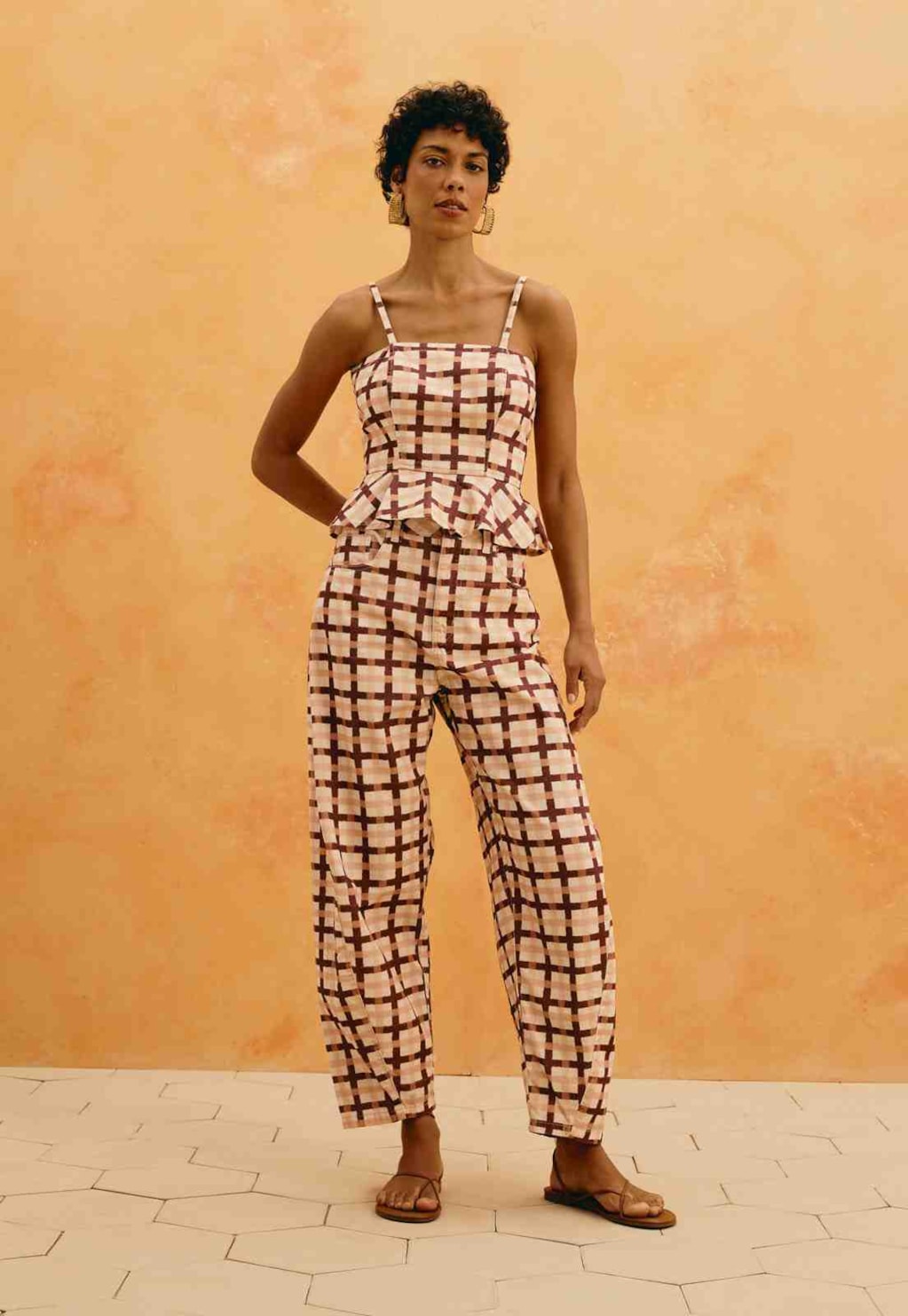 Blusa Sarja Peplum Estampada Mitú