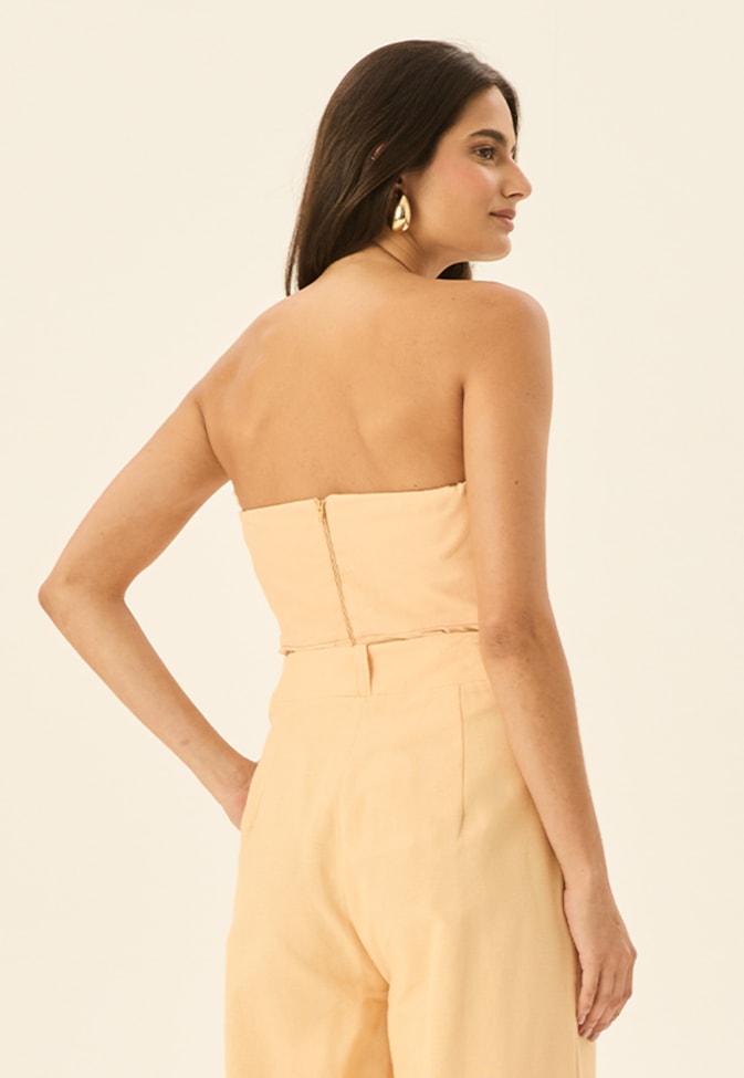 Blusa Sem Alças Assimétrica