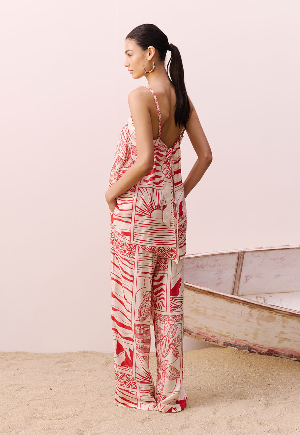 Blusa Sianinha Assimétrica Estampada Santarém