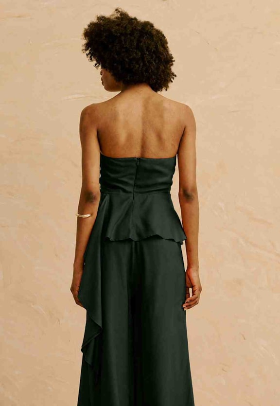 Blusa Tomara Que Caia Peplum Cascata  Vista Traseira