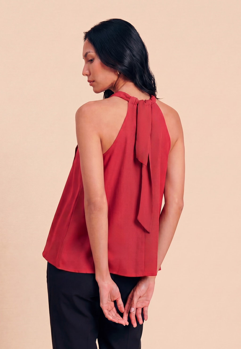 Blusa Transpassada Decote Túnel