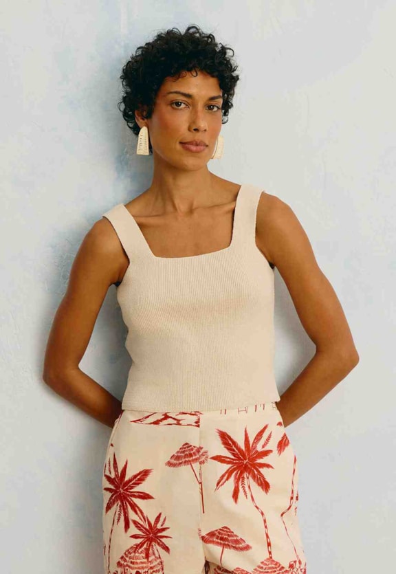 Blusa Tricot Básica Vista Frontal