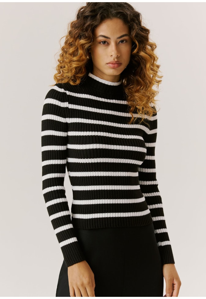 Blusa Tricot Canelada Listrada