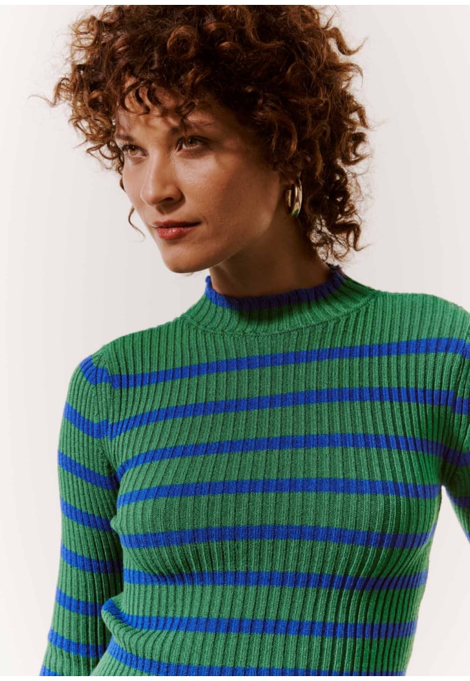 Blusa Tricot Canelada Listrada