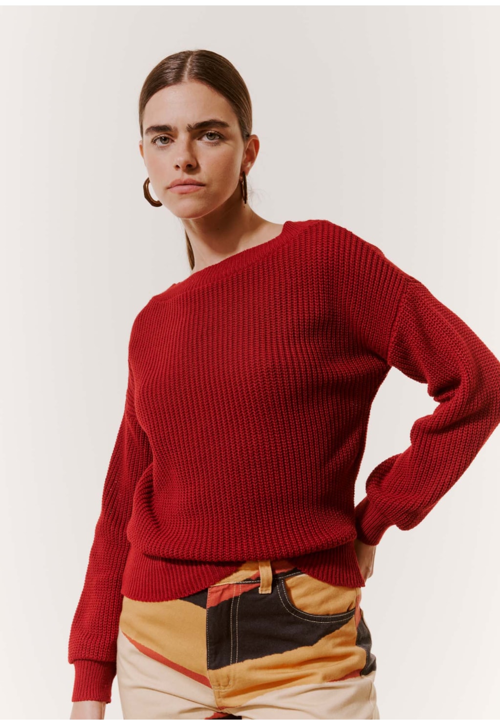 Blusa Tricot Decote Canoa