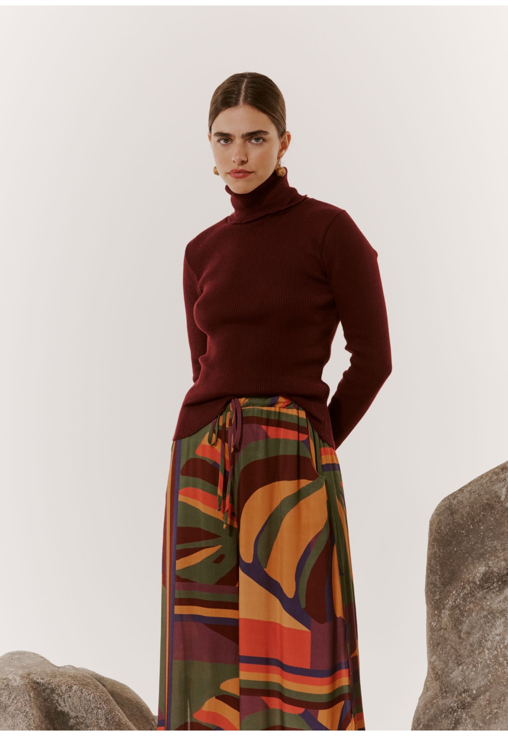 Blusa Tricot Gola Alta