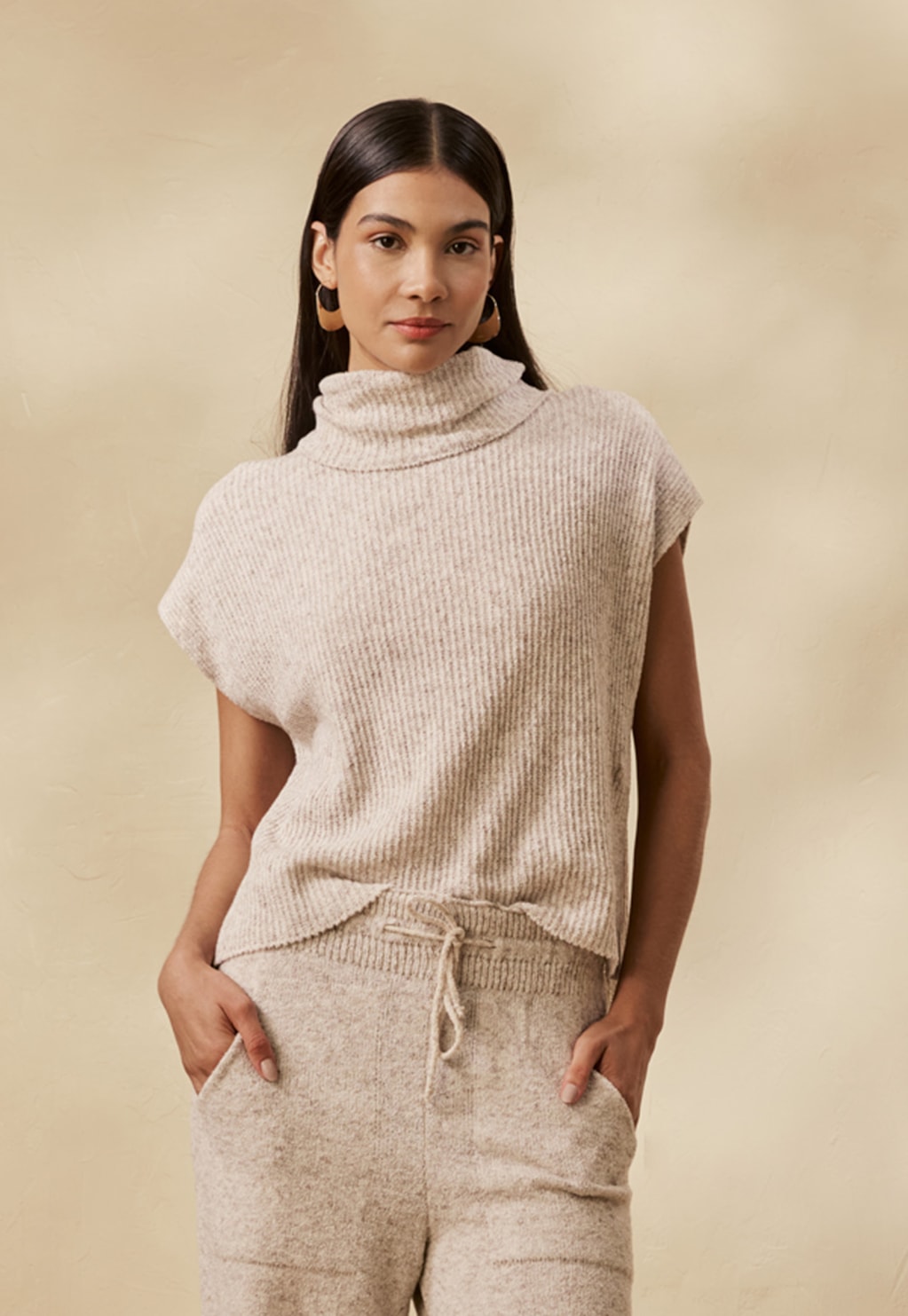 Blusa Tricot Gola Alta