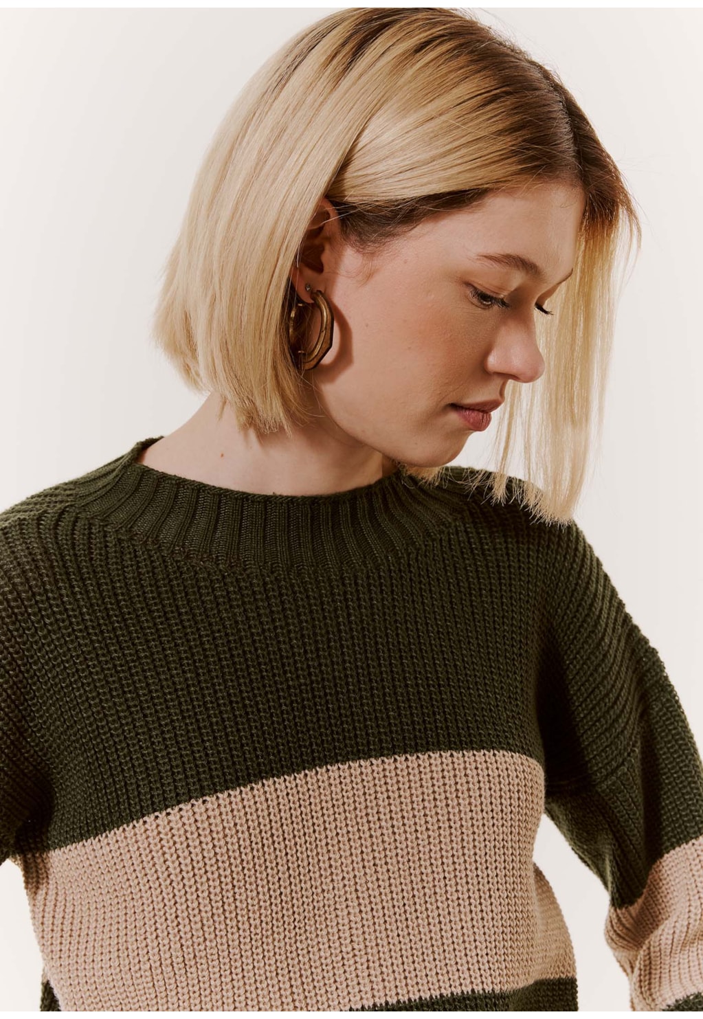 Blusa Tricot Listra Larga Tradicional