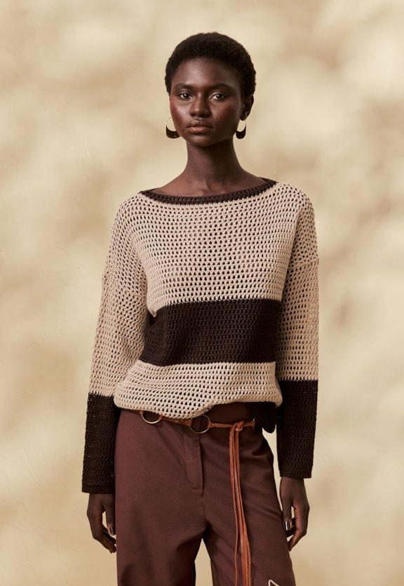 Blusa Tricot Telada Manga Longa Vista Frontal