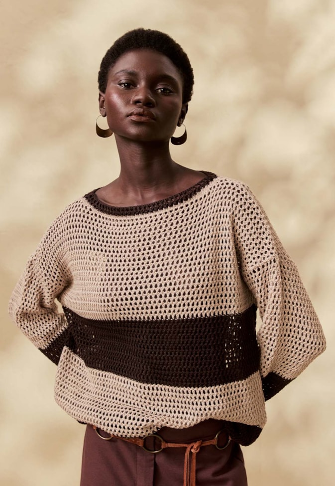 Blusa Tricot Telada Manga Longa
