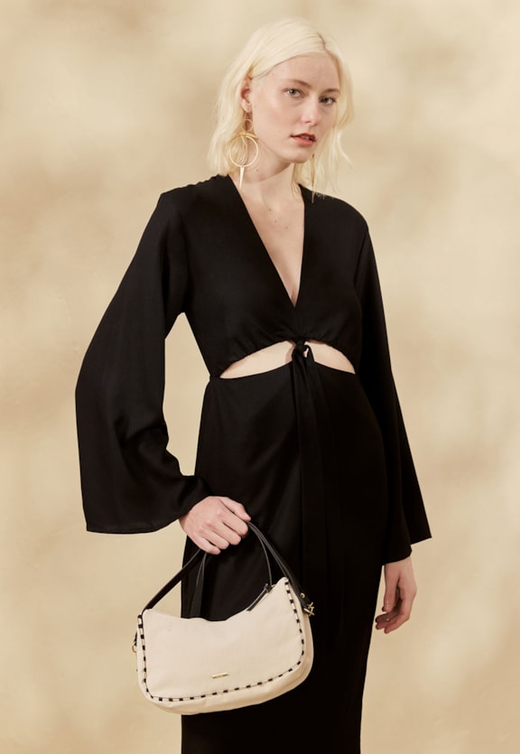 Bolsa Baguette Detalhe Vivo Vista Traseira