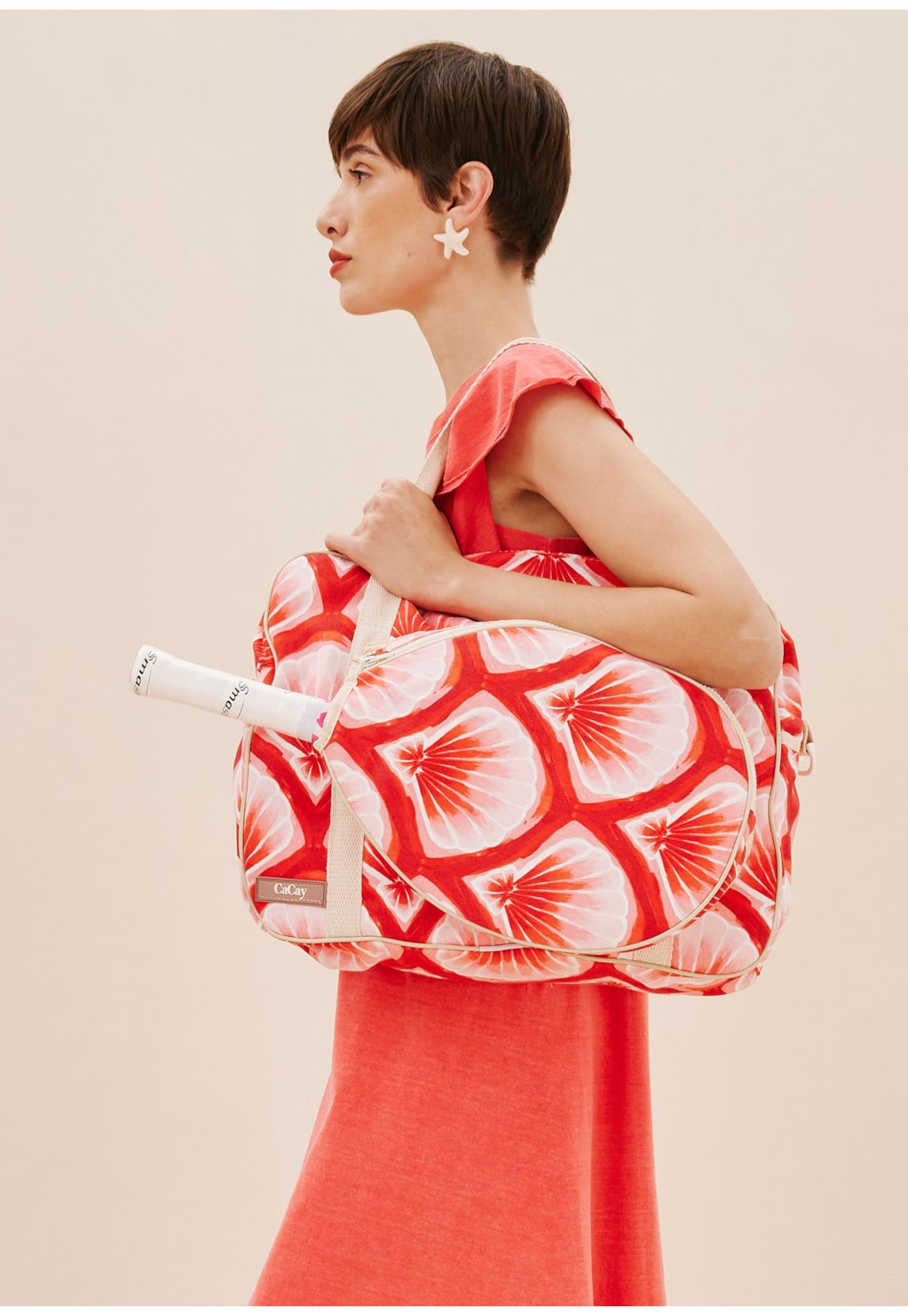 Bolsa Beach Tennis Se Joga Estampada Pink Beach