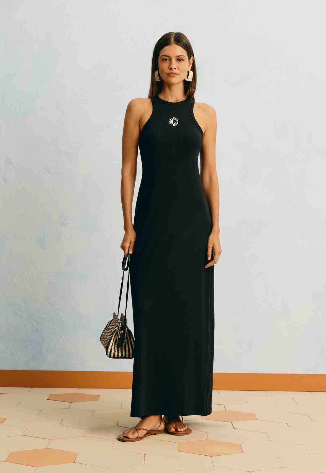 Bolsa Clutch Listras Vista Traseira