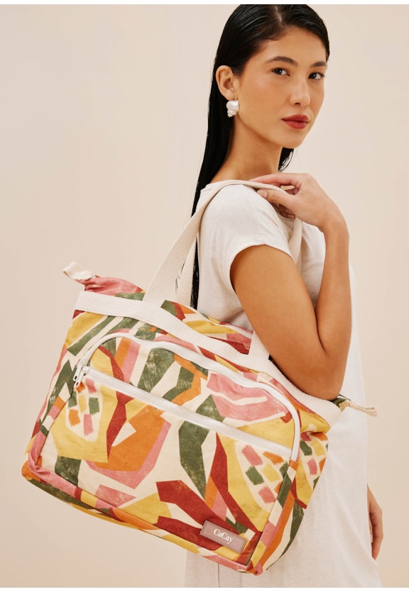 Bolsa Hermosa Estampada Ilhéus Vista Traseira