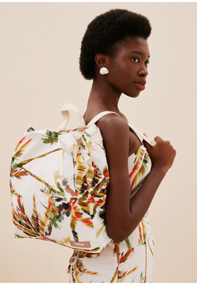 Bolsa Mochila Passeio Estampada Itapuã