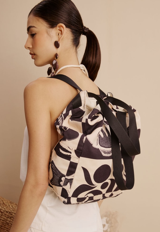 Bolsa Mochila Passeio Estampada Tucunaré