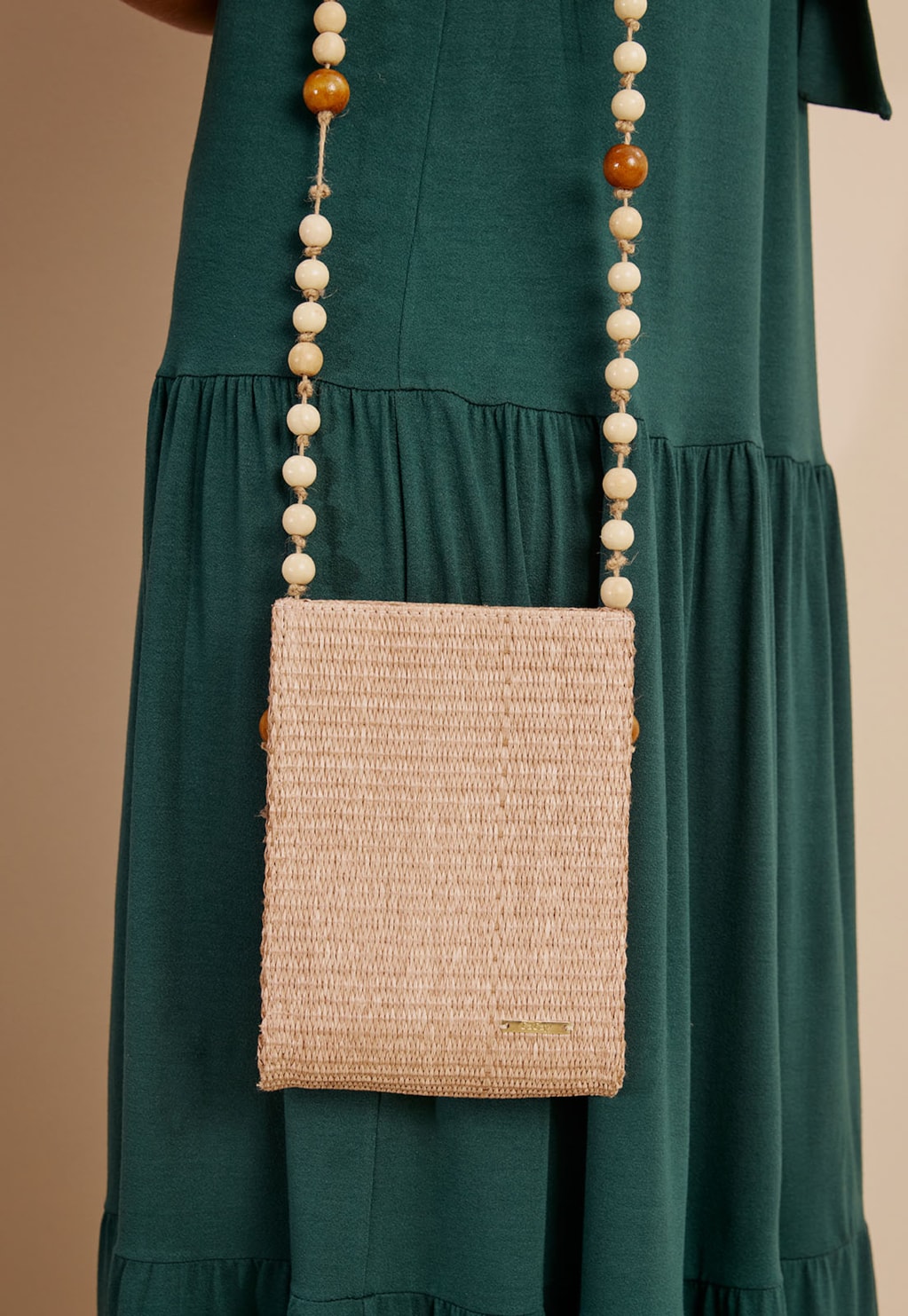 Bolsa Palha Alça Miçangas