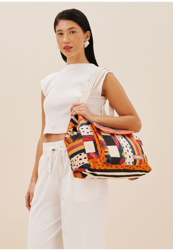 Bolsa Vai com Tudo Estampada Terra