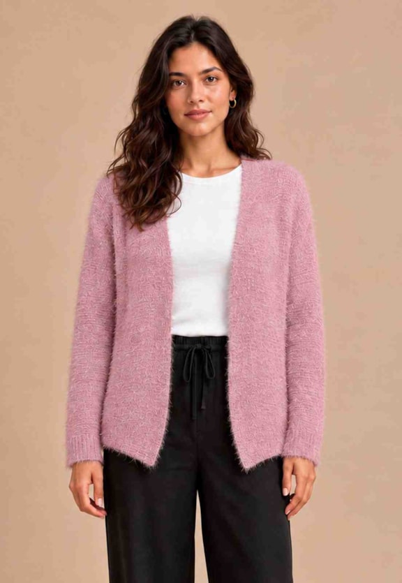 Cacaco Tricot Com Pelinho Vista Frontal
