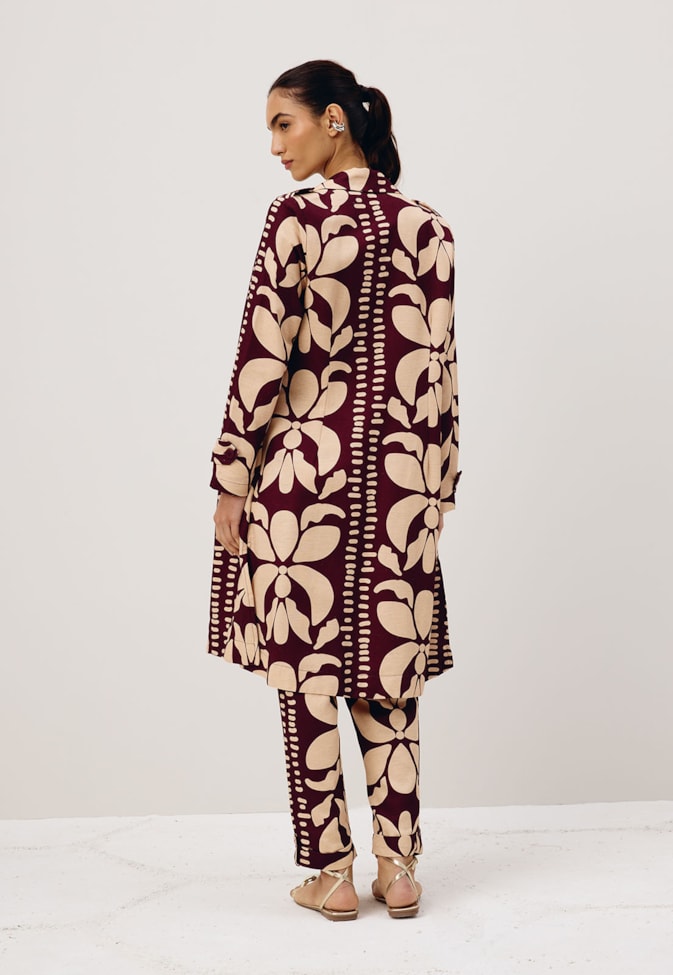 Calça Alfaiataria Martingale Estampada Calle