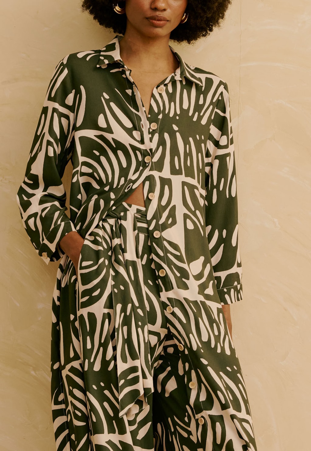 Calça Amarração Estampada Totora