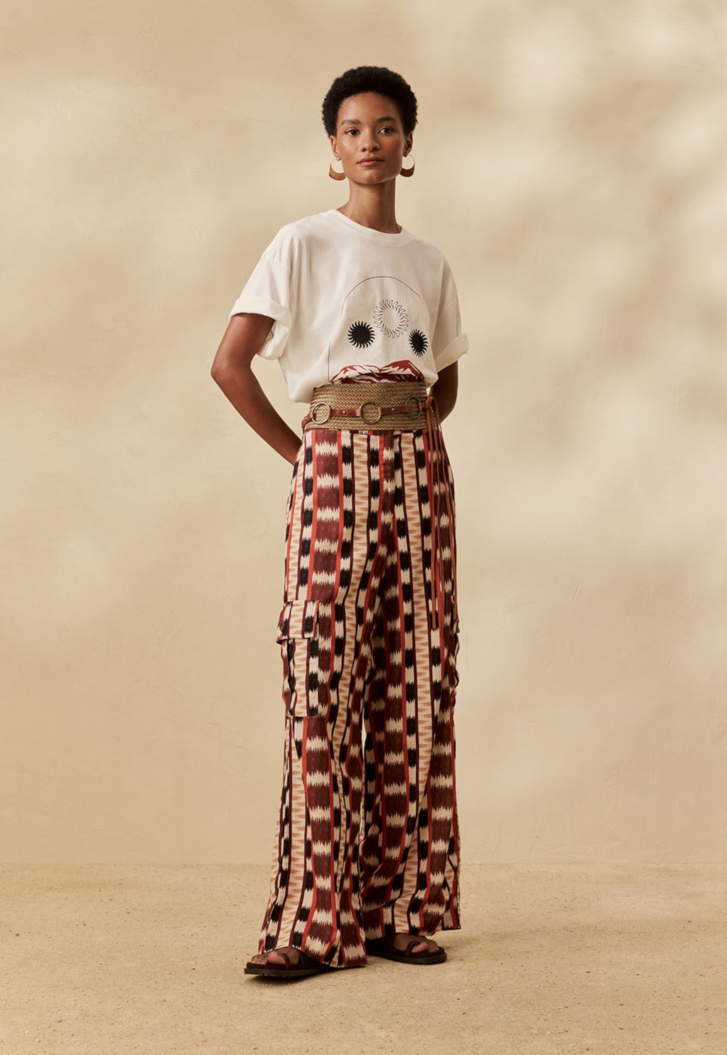 Calça Cargo Estampada Tapê