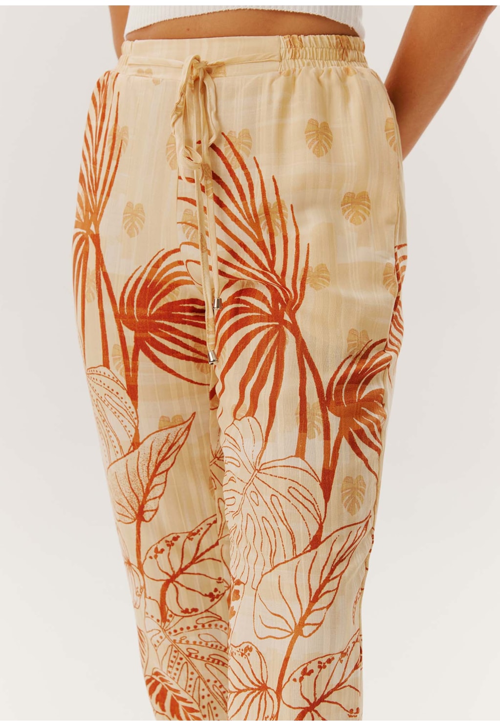 Calça Cenoura com Elástico Estampada La Serena