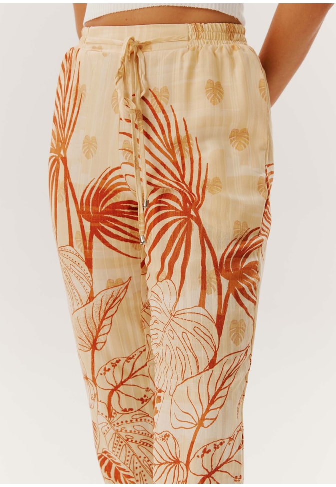 Calça Cenoura com Elástico Estampada La Serena