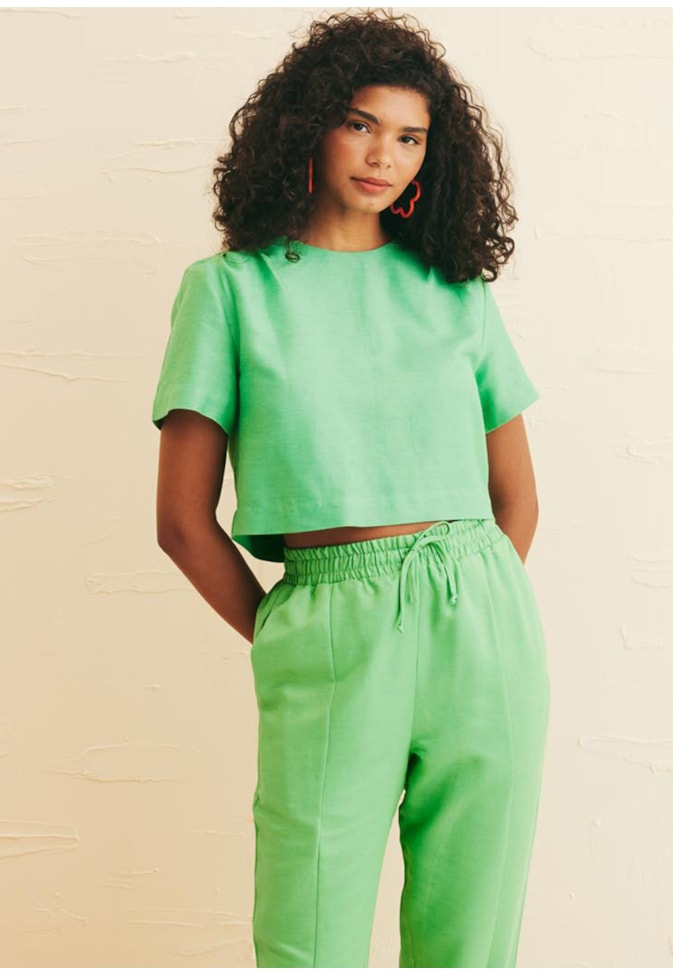 Calça Cenoura Com Recorte