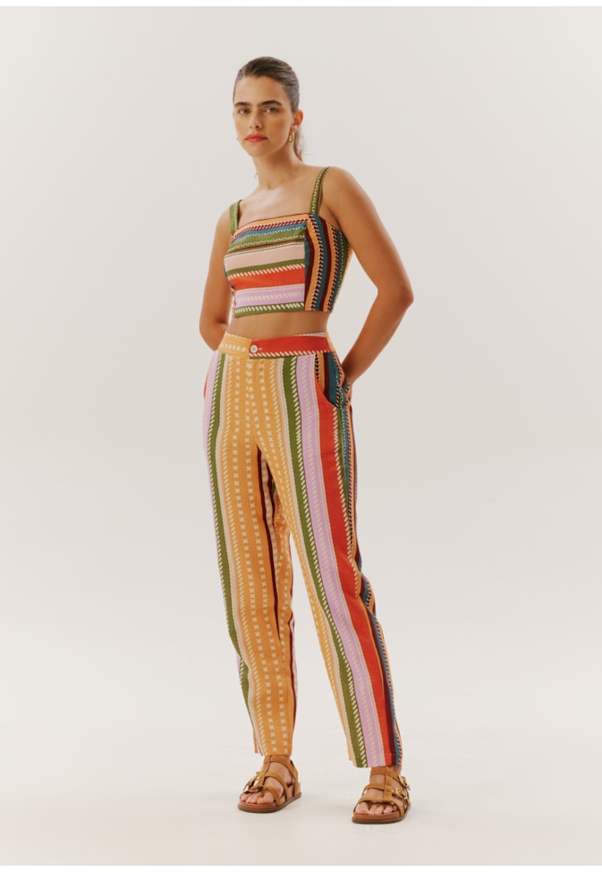 Calça Cenoura Estampada Bonfim