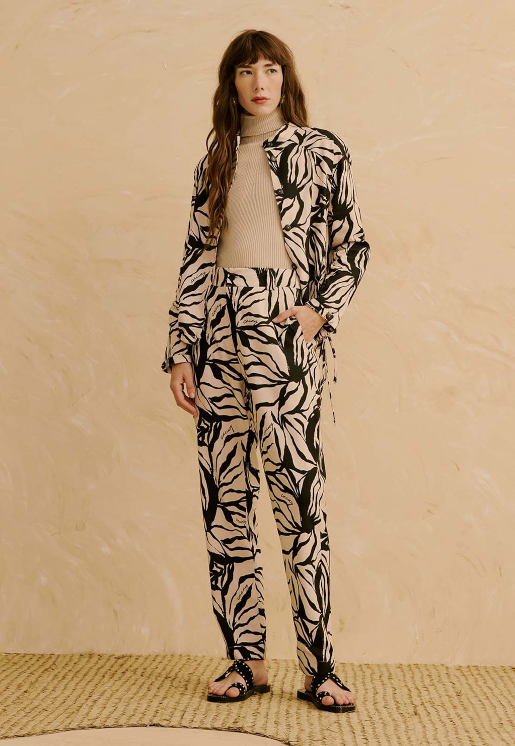 Calça Cenoura Estampada Cacau Zebra