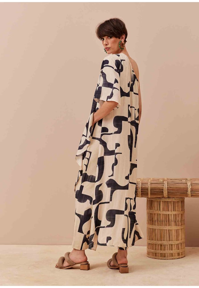 Calça Cenoura Estampada Puente Del Inca