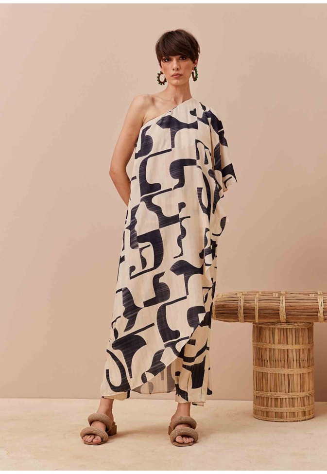 Calça Cenoura Estampada Puente Del Inca