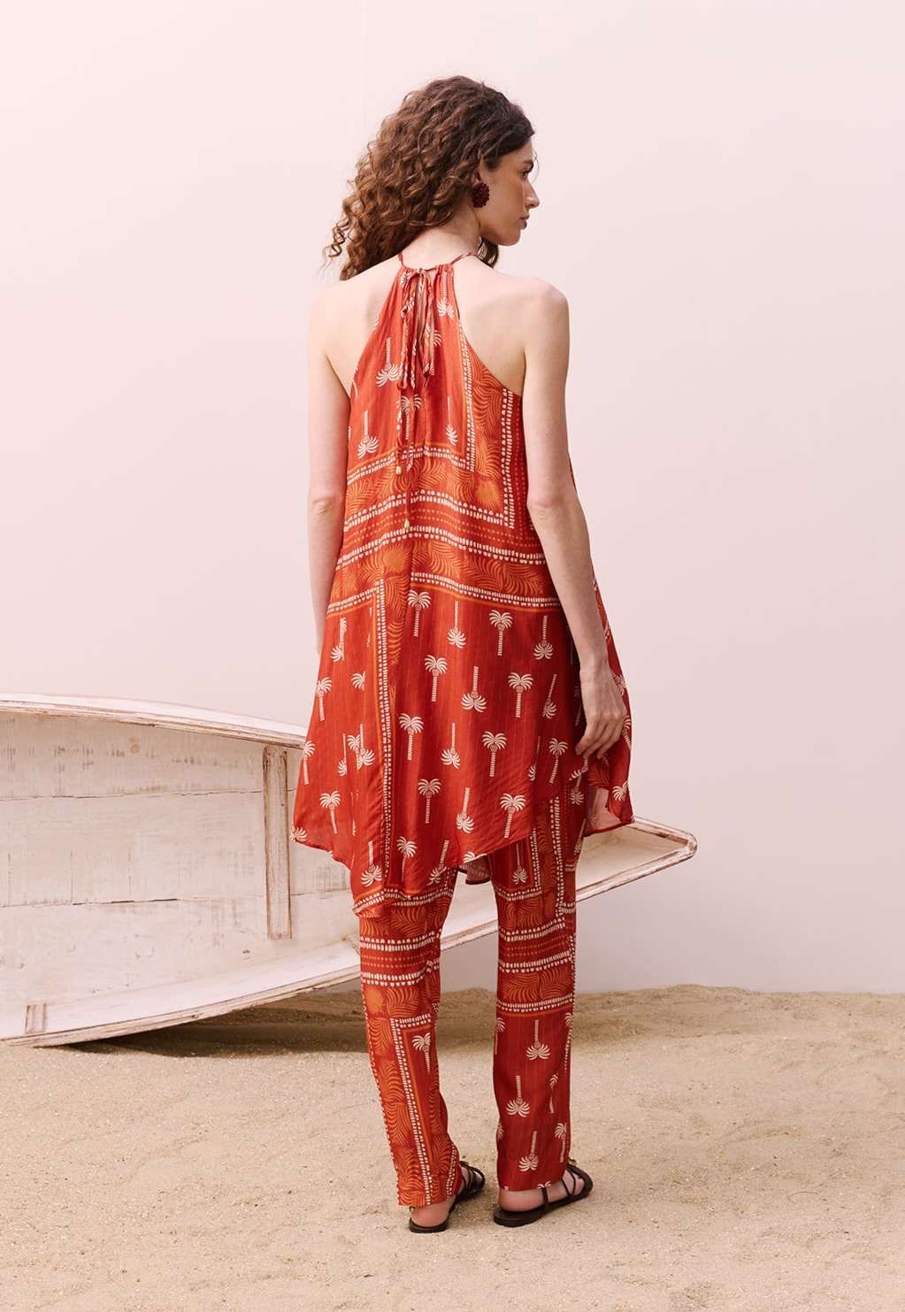 Calça Cenoura Estampada Tauari