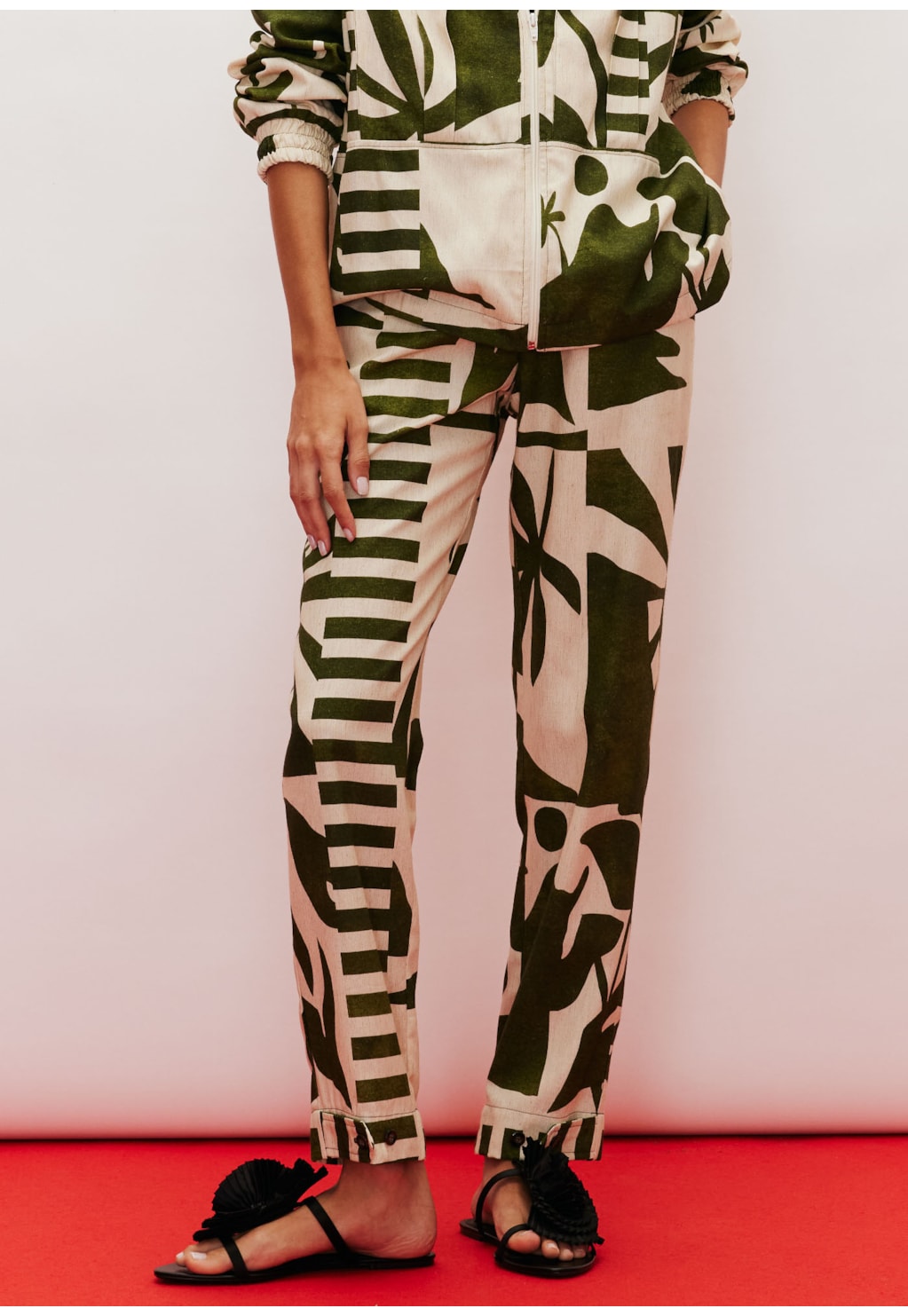 Calça Cintura Média Estampada Bossa Nova