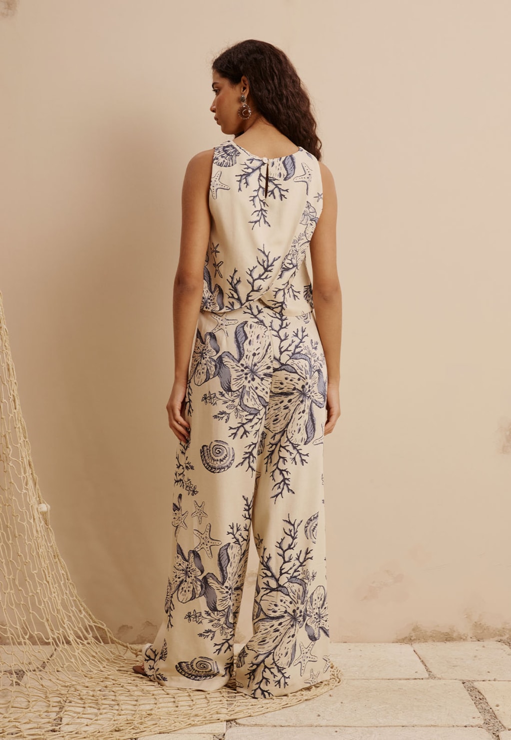 Calça Fivela Cadarço Estampada Murere