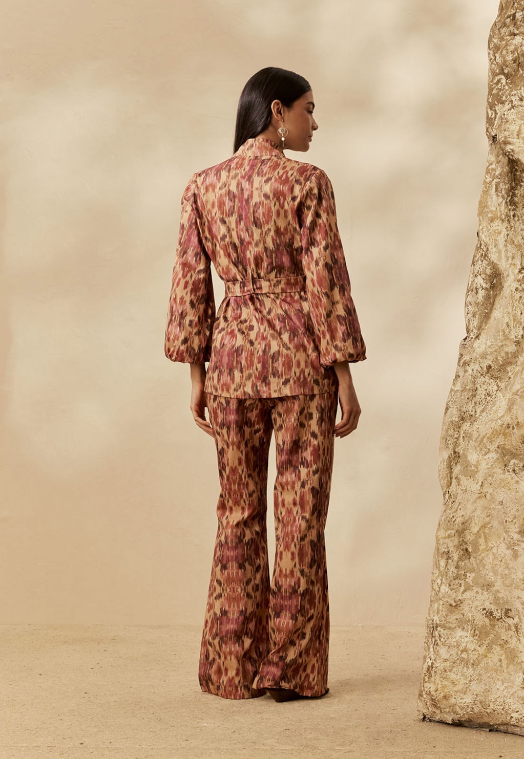 Calça Flare Estampada Niebla